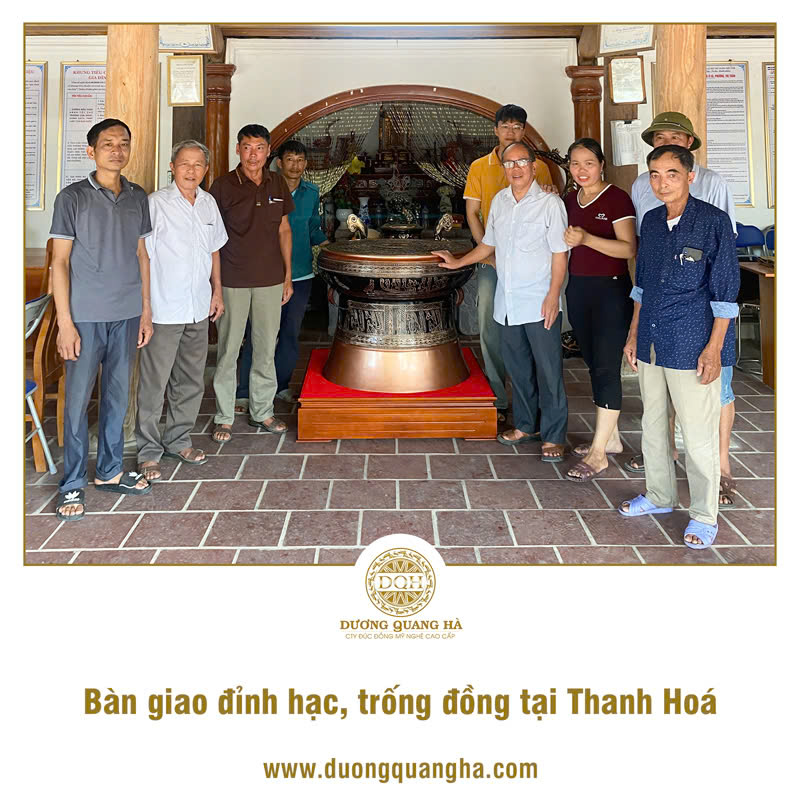 BÀN GIAO ĐỈNH HẠC VÀ TRỐNG ĐỒNG TẠI THANH HÓA