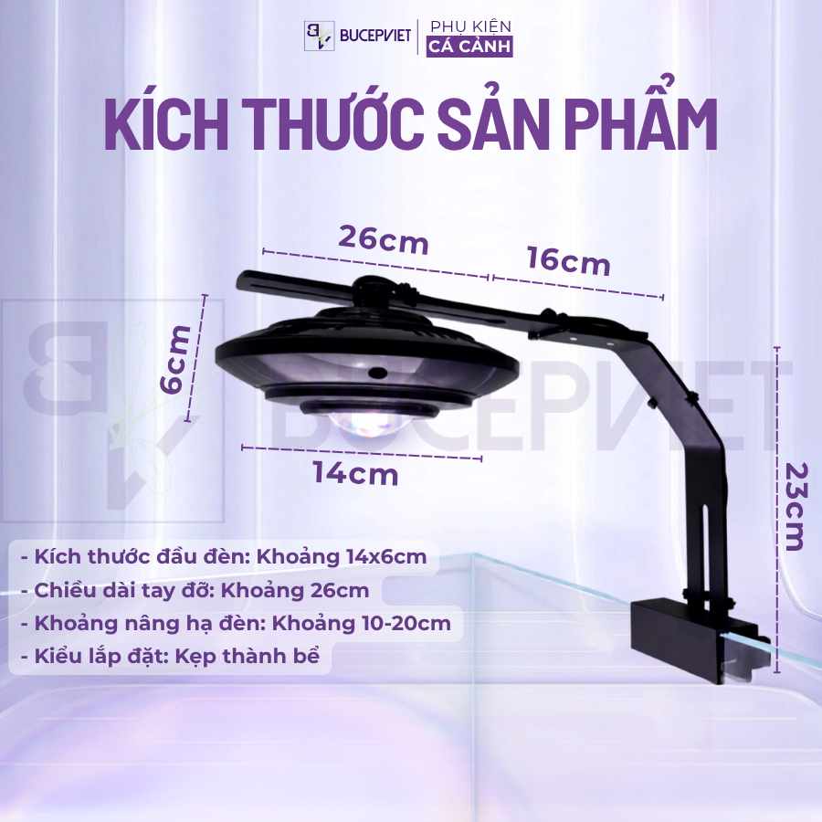 Thông số kỹ thuật đèn UFO Mini RGB 50W - 1