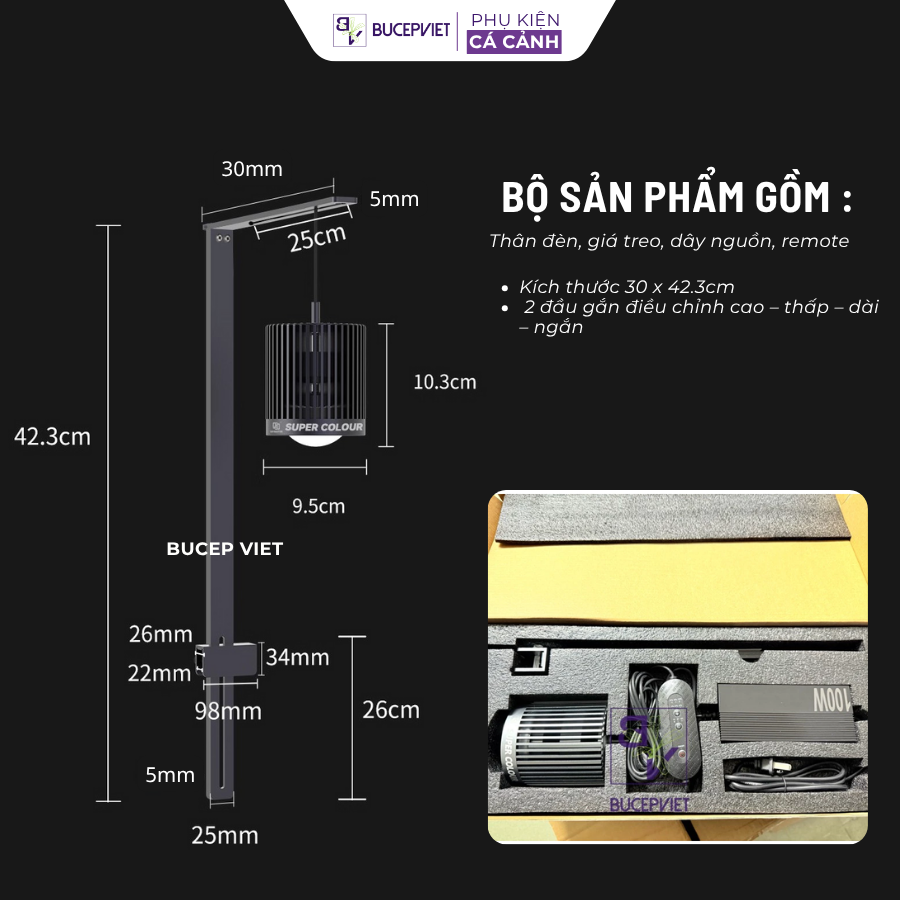 Thông số kỹ thuật đèn Mayin Super Color 100W