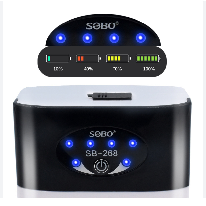 Máy sủi oxy tích điện SOBO SB-268 / SB-468 / SB-468-2 – Siêu khỏe, 2 vòi, pin trâu