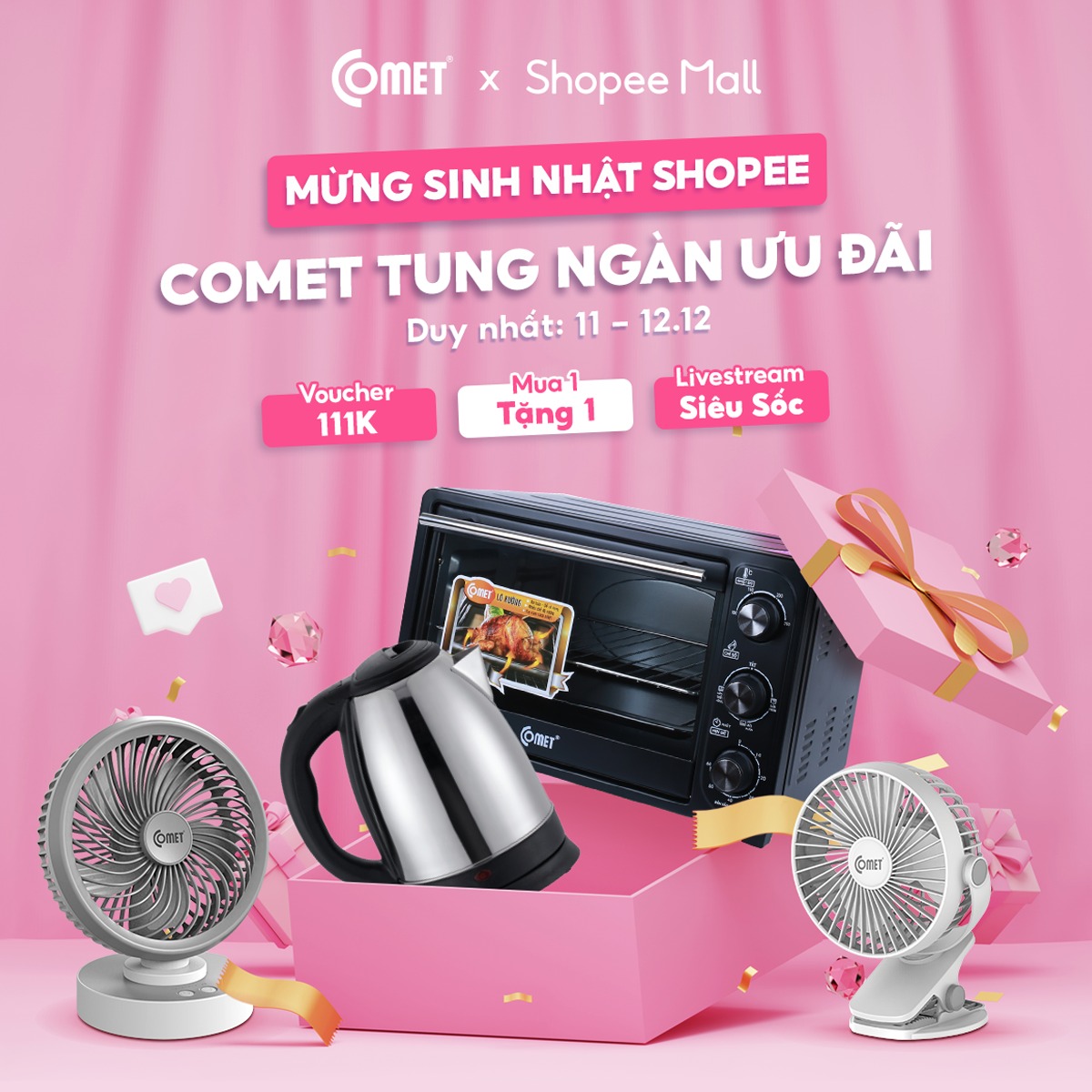 MỪNG SINH NHẬT SHOPEE - COMET TUNG NGÀN ƯU ĐÃI