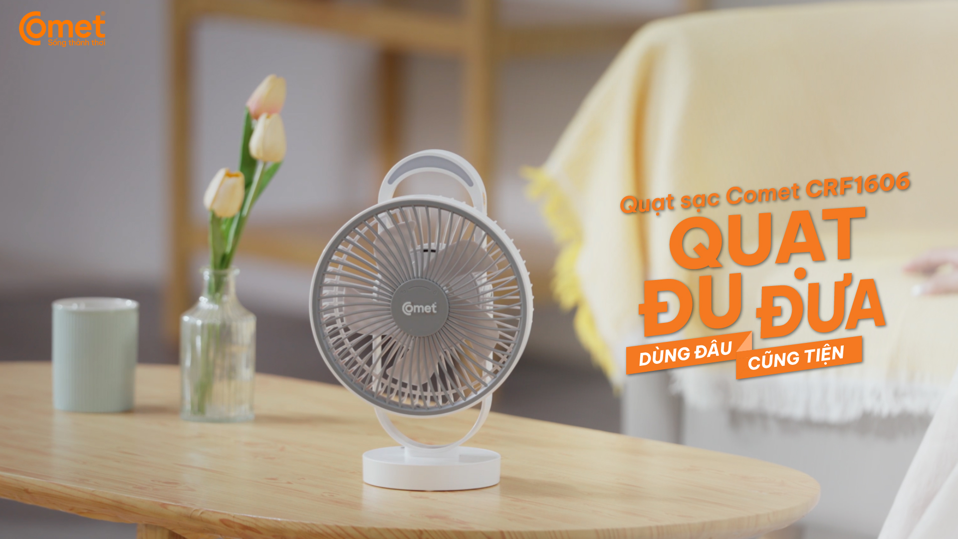 Thông tin Quạt sạc Comet CRF1606
