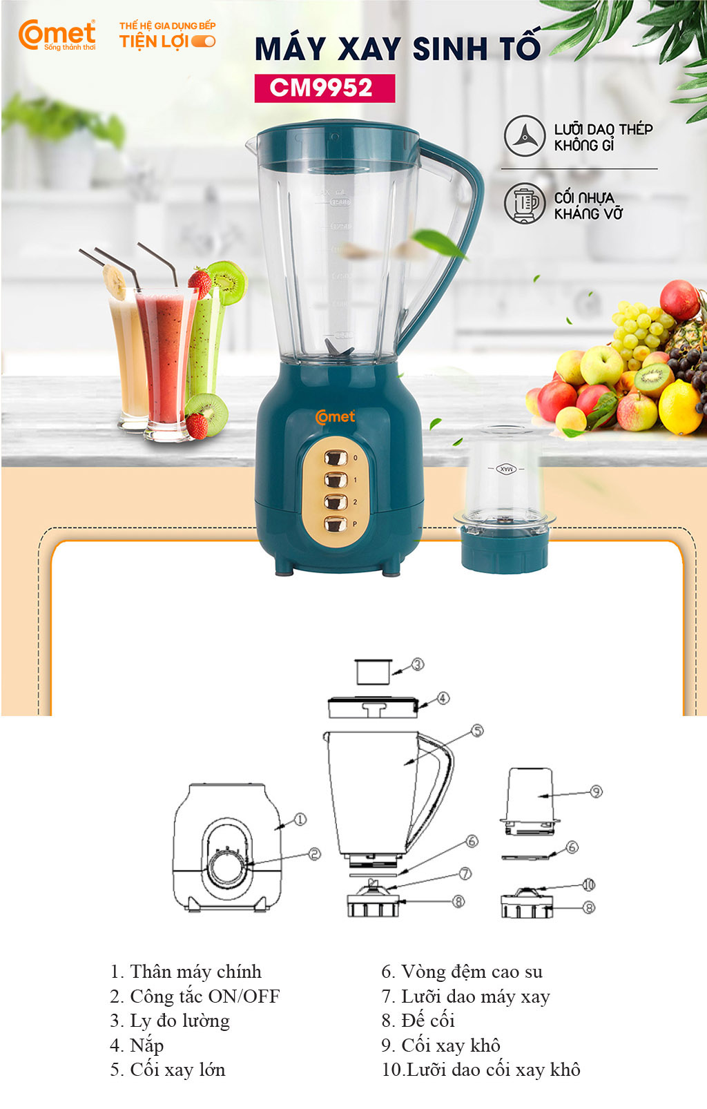 MÁY XAY SINH TỐ CM9952