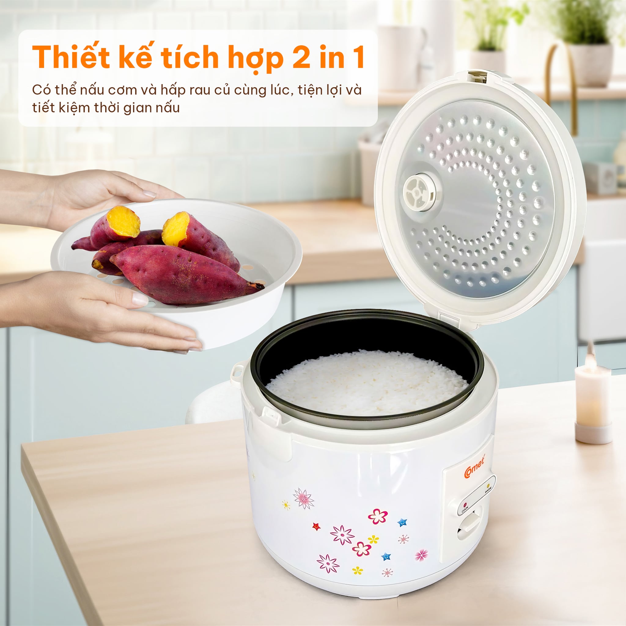 NỒI CƠM ĐIỆN NẮP GÀI CM8015