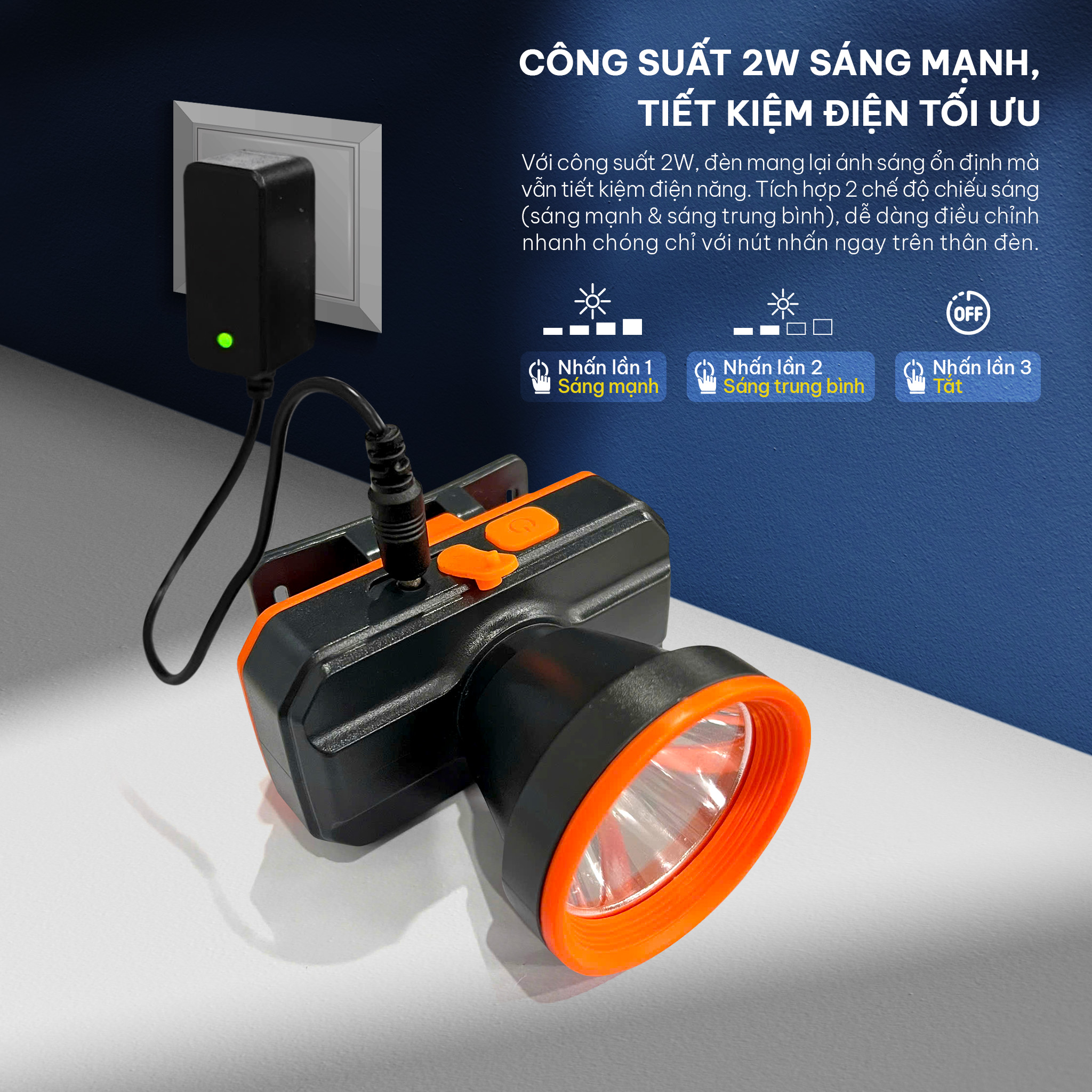 ĐÈN PIN ĐỘI ĐẦU LED COMET CRT1616
