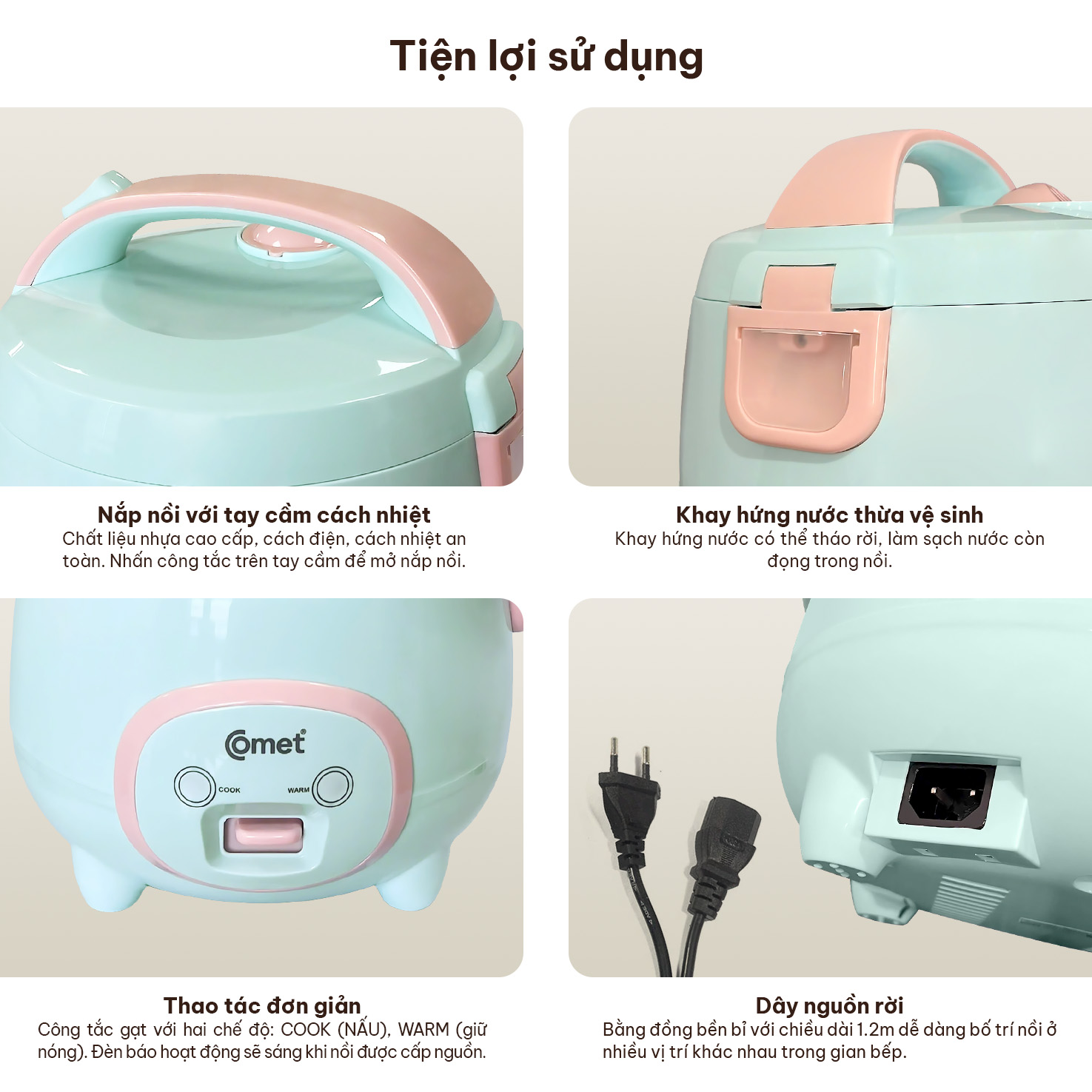 NỒI CƠM ĐIỆN NẮP GÀI CM8002