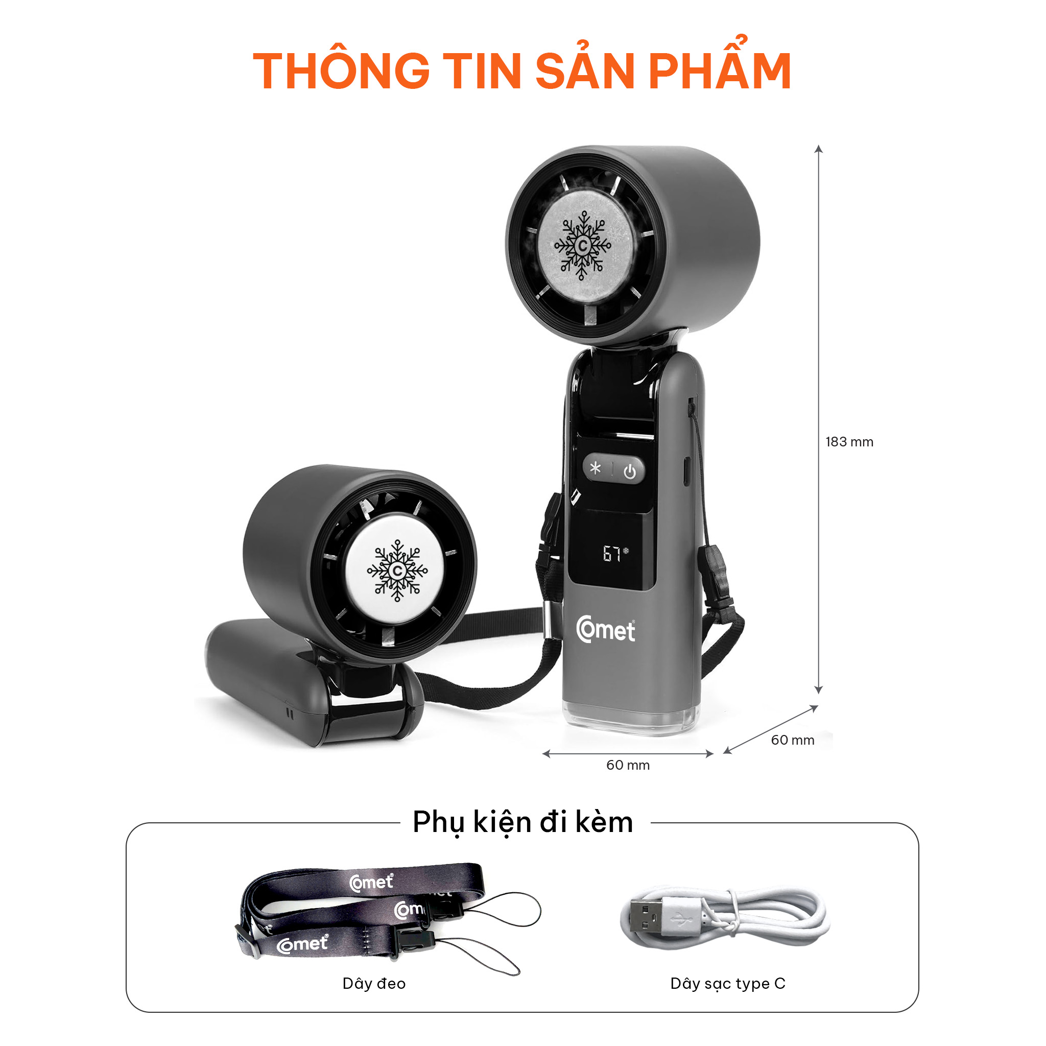 QUẠT SẠC COMET CRF1302