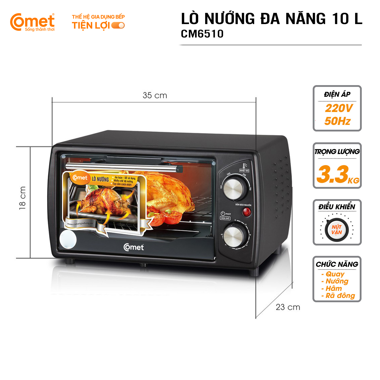 LÒ NƯỚNG VUÔNG CM6510