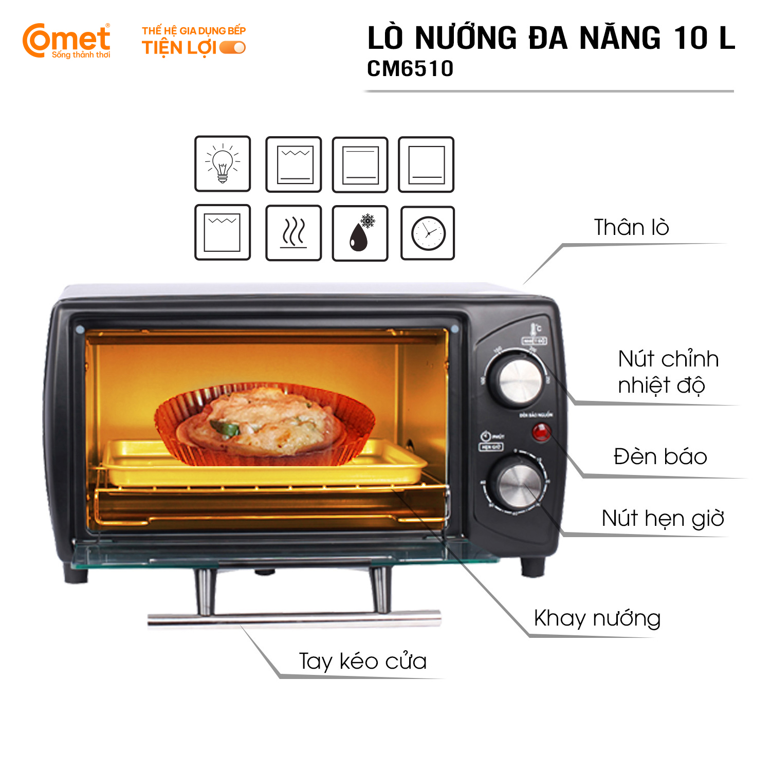 LÒ NƯỚNG VUÔNG CM6510