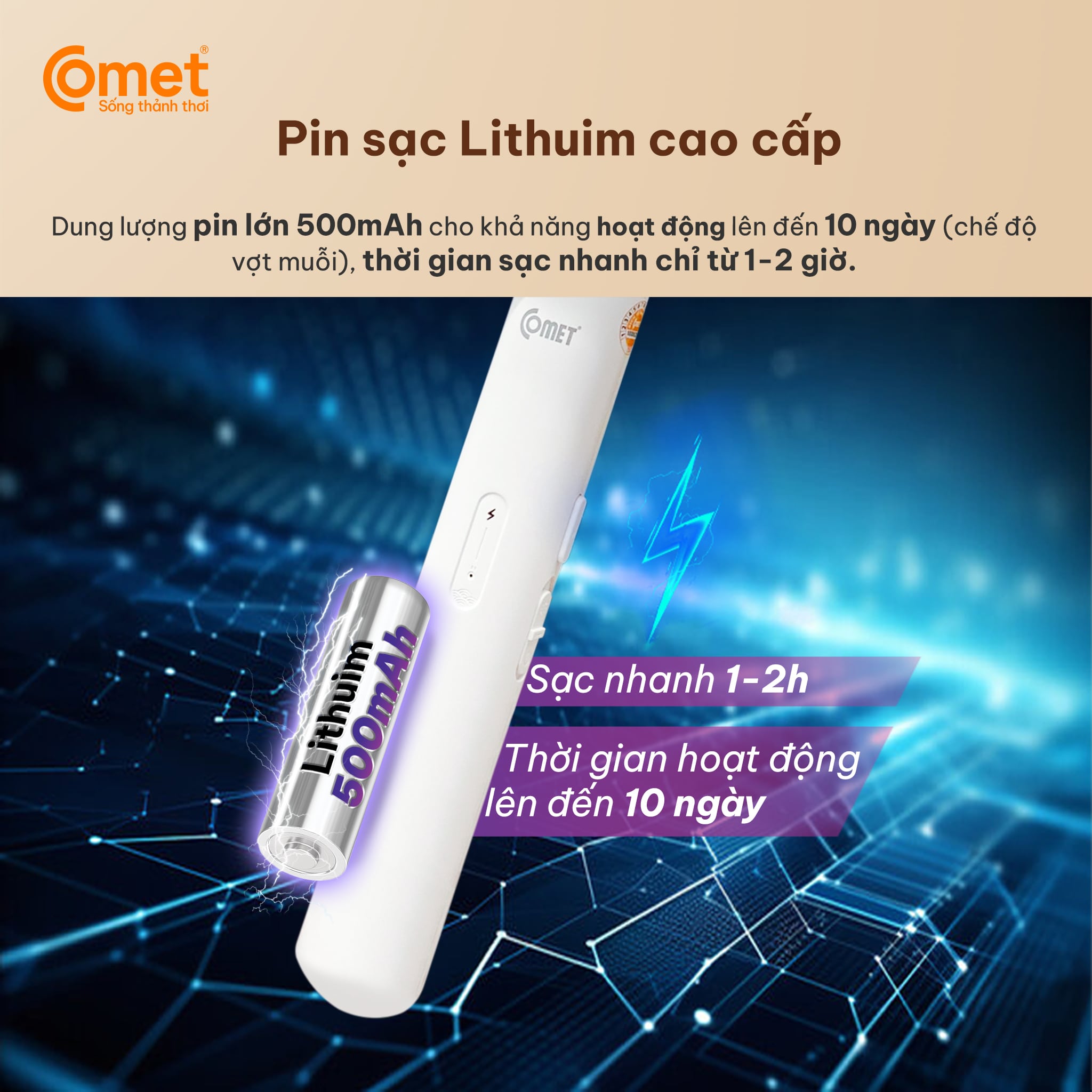 Vợt muỗi Comet CP048