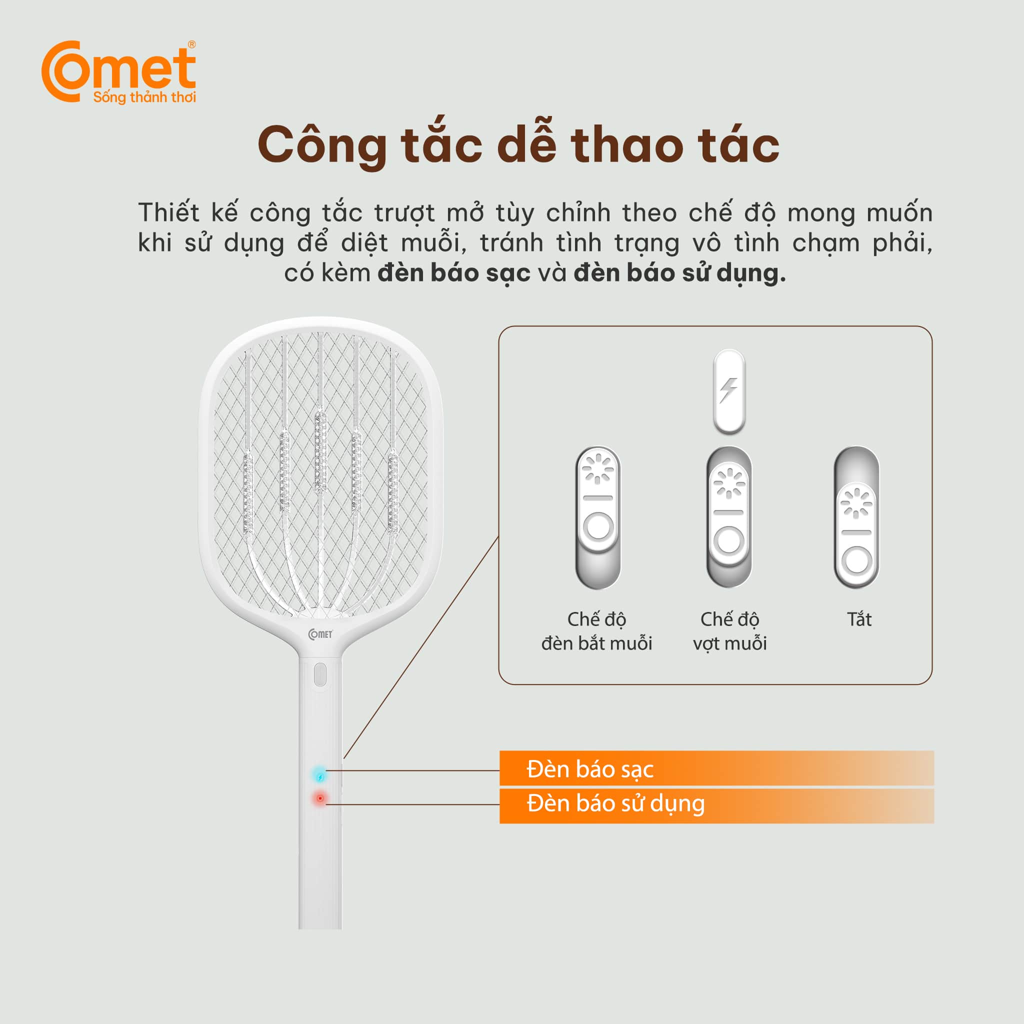 Vợt muỗi Comet CP049