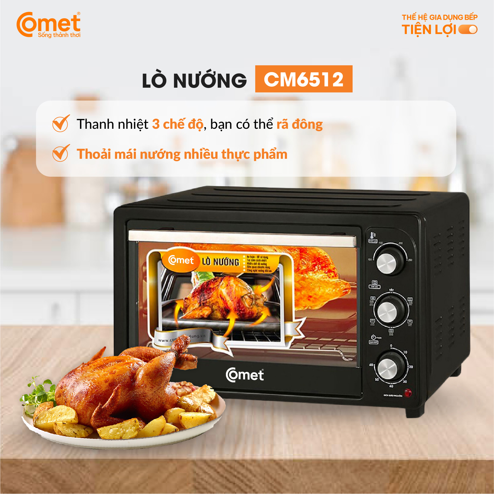 LÒ NƯỚNG VUÔNG CM6518