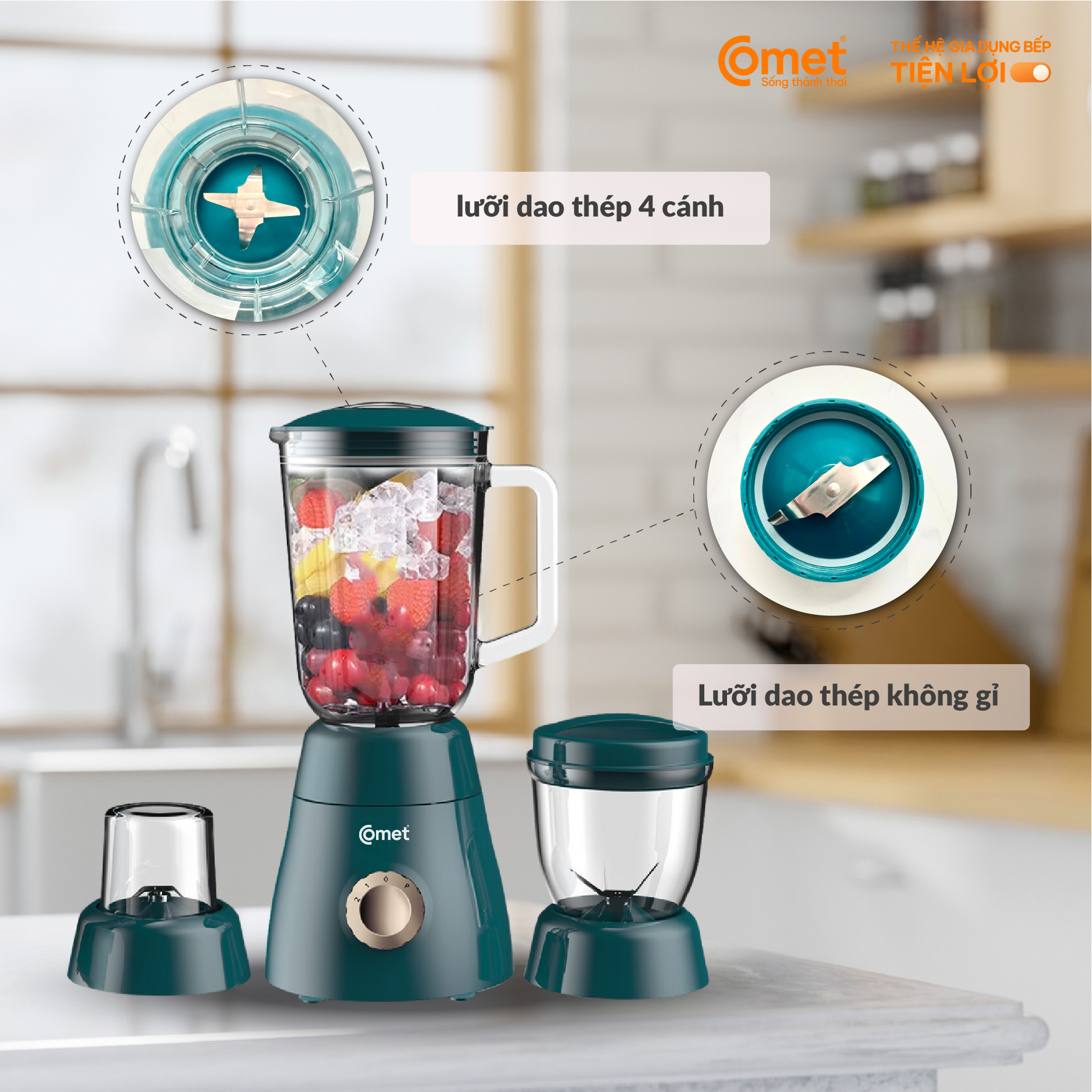 MÁY XAY SINH TỐ 3 CỐI CM9979