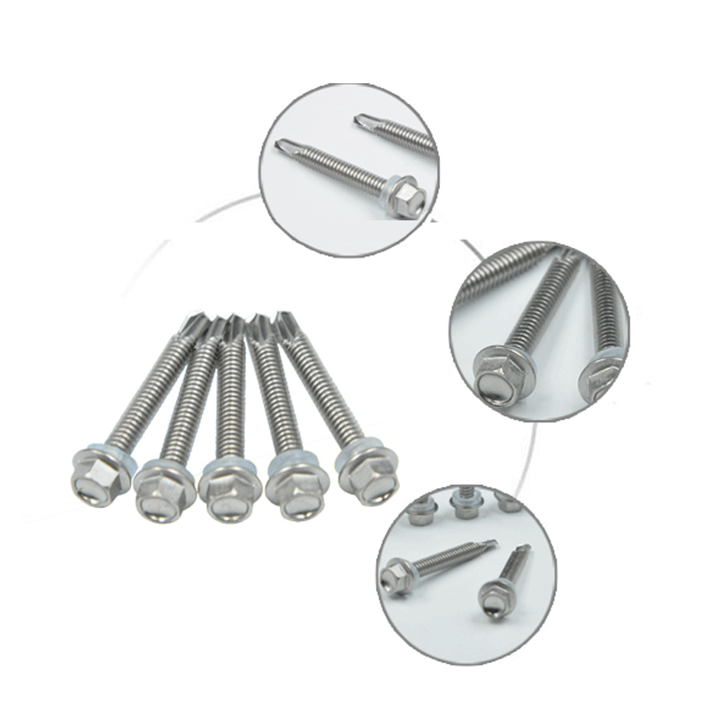 Combo 10 vít khoan lục giác ngoài ST5.5 ST6.3 có ron cao su chống thấm nước