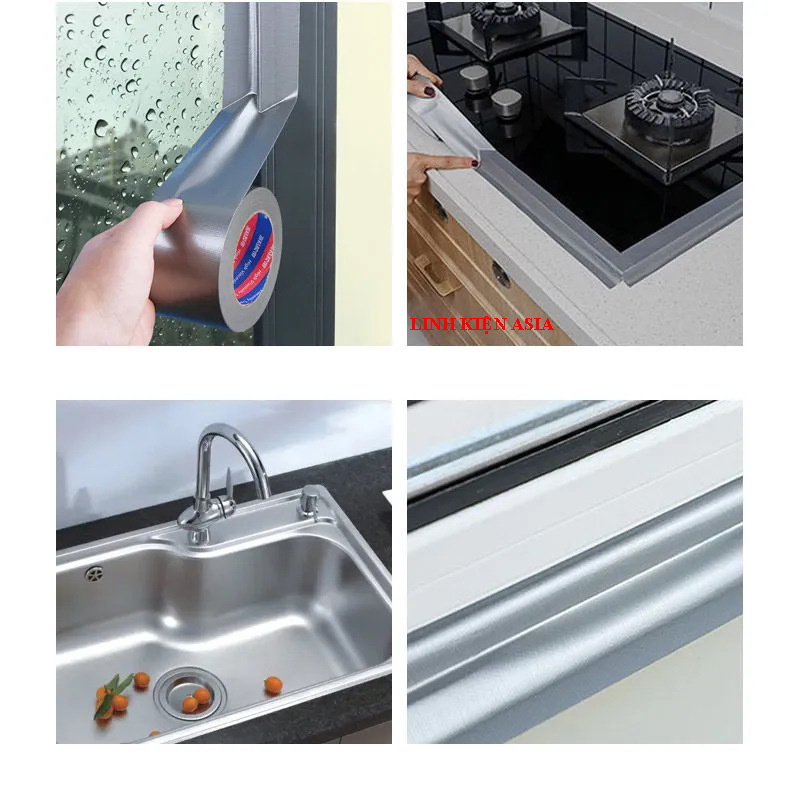 Băng keo TPE COMPOTISE dán bàn bếp chống thấm, dán cửa sổ chống gió rộng 5CM