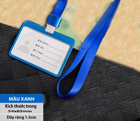 Thẻ bảng tên hợp kim Nhôm và dây đeo rộng 1.5cm cao cấp