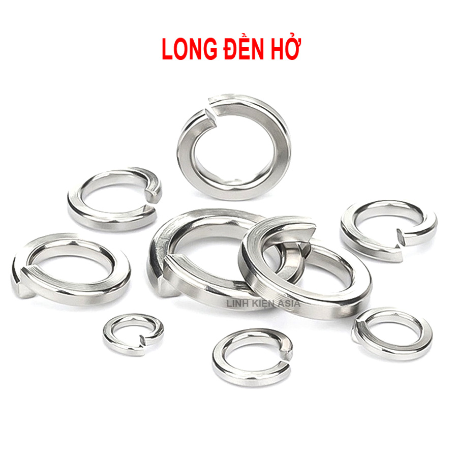 LONG ĐỀN HỞ GB93 gioăng M3M4M5M6M8M10M12 vòng đệm inox hở