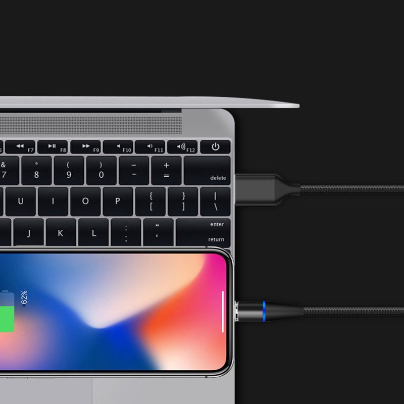 Cáp dữ liệu 7 lõi - sạc nhanh 3A - dây nam châm kết nối điện thoại