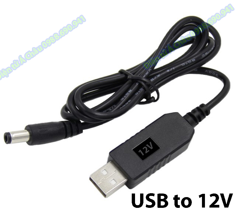 Cáp Chuyển Đổi 5V USB sang 5V / 9V / 12V (Cáp chỉ chuyển đổi điện áp, không chuyển đổi dòng điện)