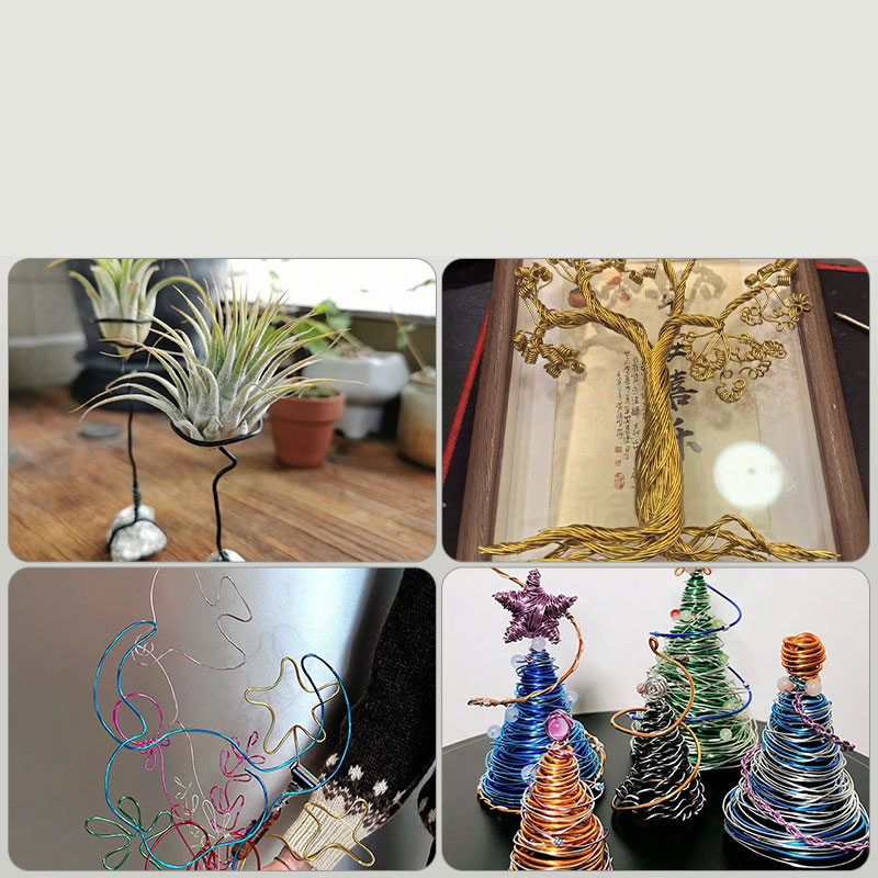 Cuộn 5 mét dây nhôm uốn làm mỹ thuật handmade màu sắc đa dạng