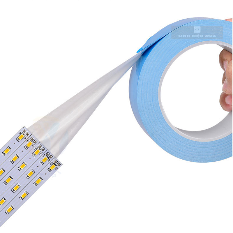 Cuộn băng keo 2 mặt DẪN NHIỆT dài 25 mét dán linh kiện, đèn LED
