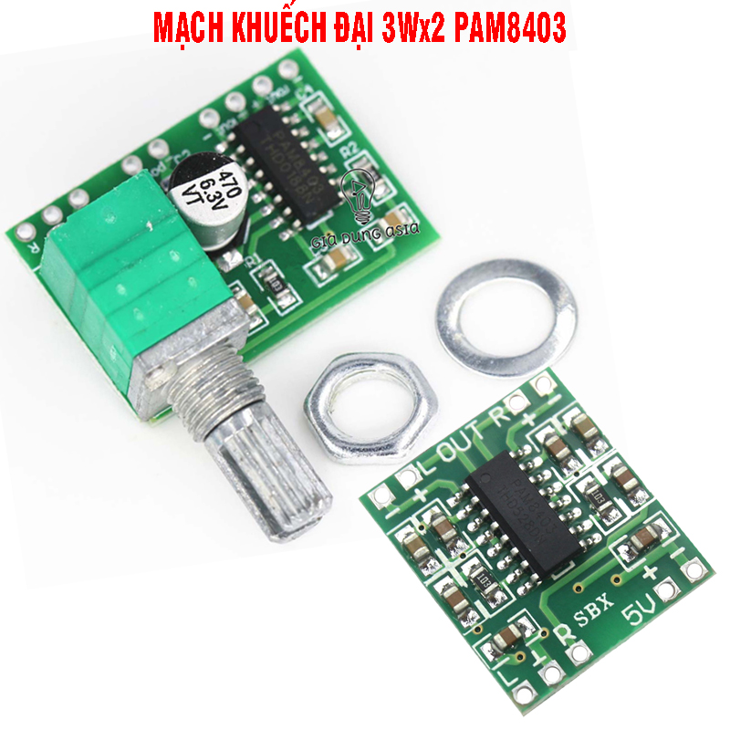 Bo mạch khuếch đại âm thanh kỹ thuật số 3Wx2 PAM8403