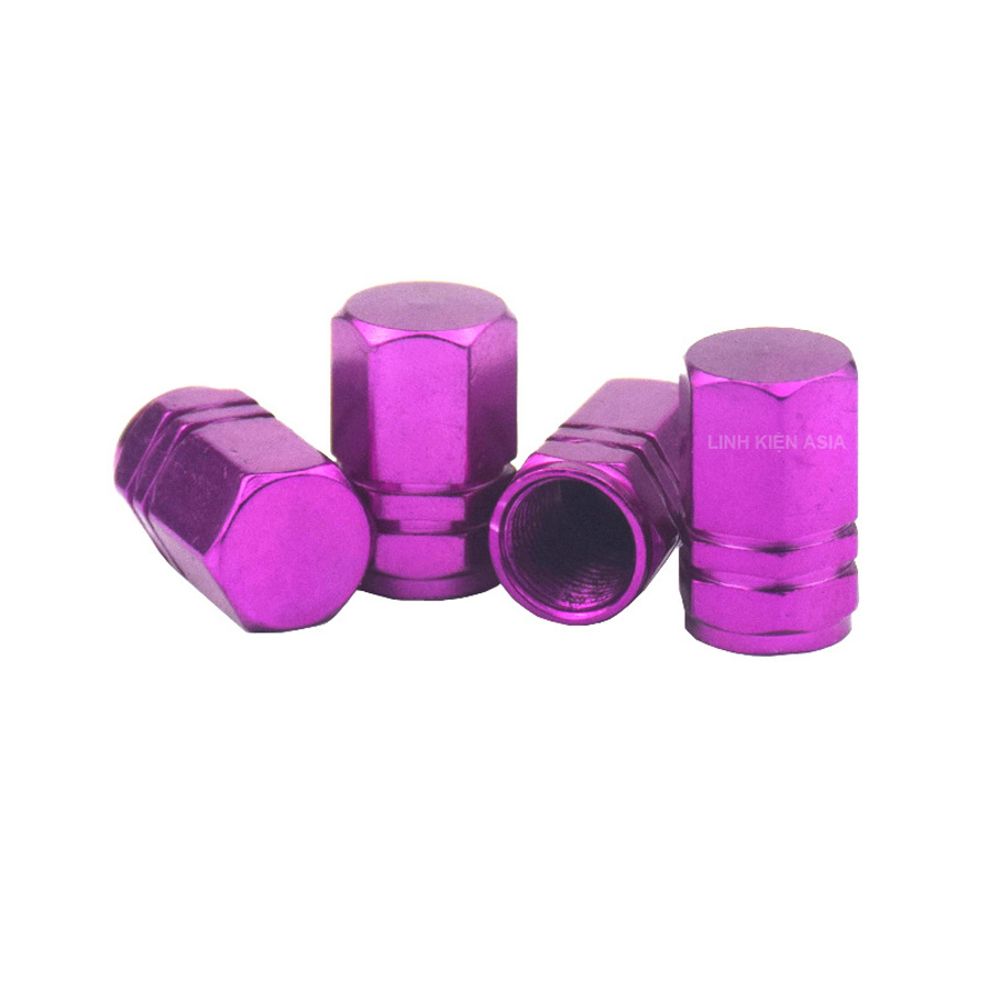 Combo 4 nắp bảo vệ trang trí van ô tô xe hơi hợp kim nhôm