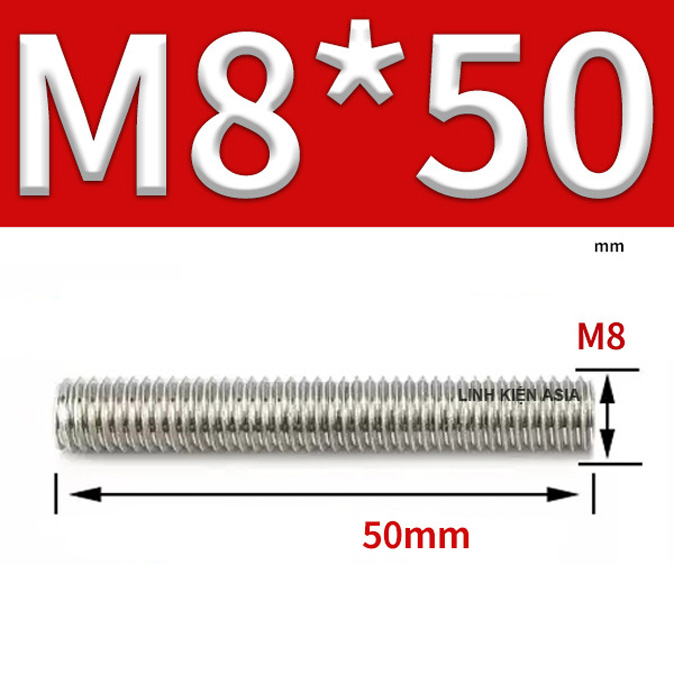 Bu lông FULL REN inox 304 nối đinh vít mở rộng hai đầu
