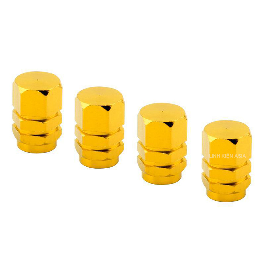 Combo 4 nắp bảo vệ trang trí van ô tô xe hơi hợp kim nhôm