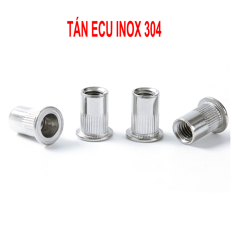 Combo 5-10 tán ecu rút INOX 304 size M3 M4 M5 M6 M8 M10 không gỉ