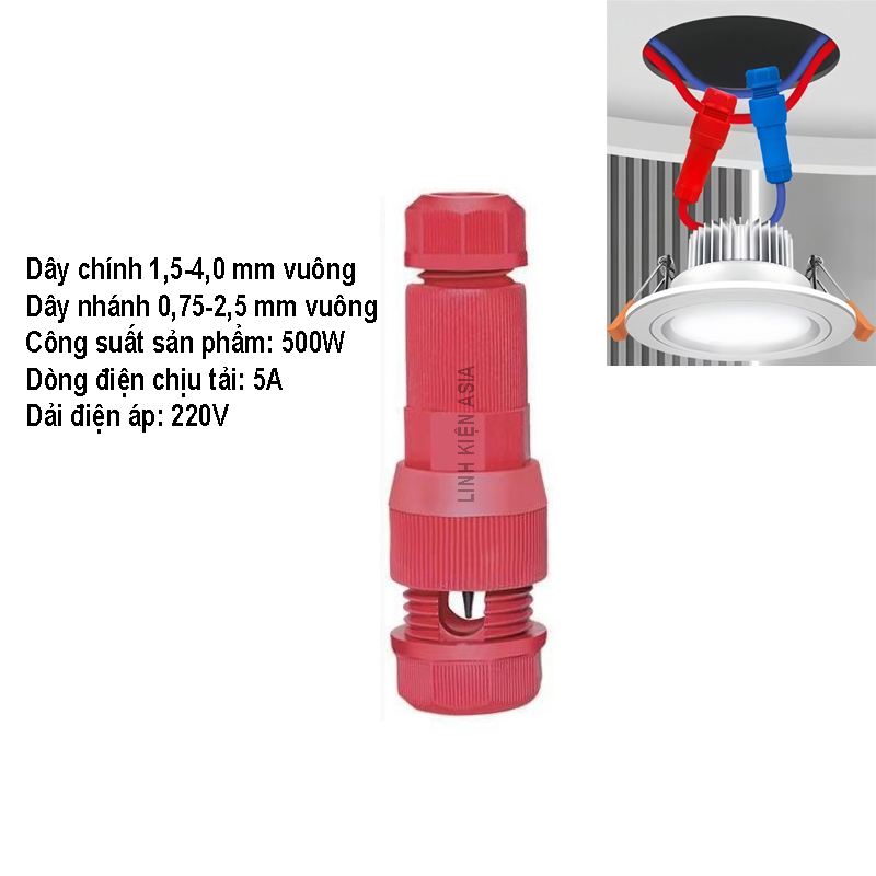 Giắc kết nối đèn LED không cần hàn và không cần cắt dây điện, đầu nối nhanh chữ T chống cháy