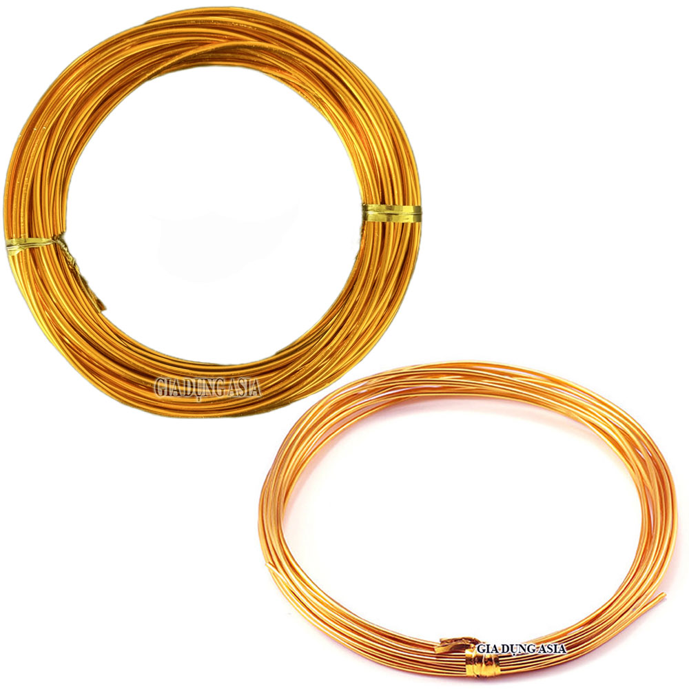 Cuộn 5 mét dây nhôm uốn làm mỹ thuật handmade màu sắc đa dạng