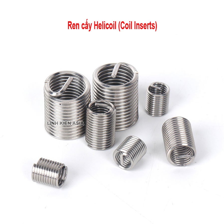 Lò xo tay áo inox 304, tạo ren giả, ren cấy Helicoil (Coil Inserts)