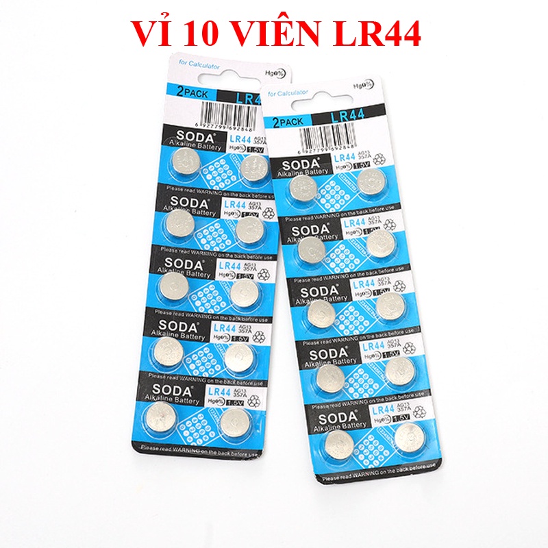 Vỉ 10 viên pin cúc áo AG13/LR44 AG10/LR1130 AG3/LR41 - pin đồng hồ điện tử