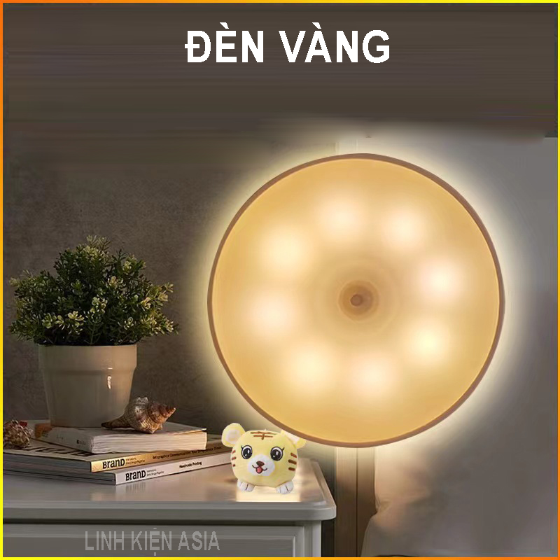 Đèn cảm ứng (ánh sáng + chuyển động) cầu thang, đèn phòng ngủ có sẵn dây sạc pin