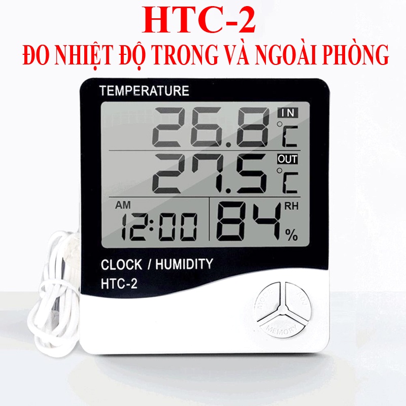 Đồng hồ điện tử HTC-1 HTC-2 đo nhiệt độ, độ ẩm, hẹn giờ