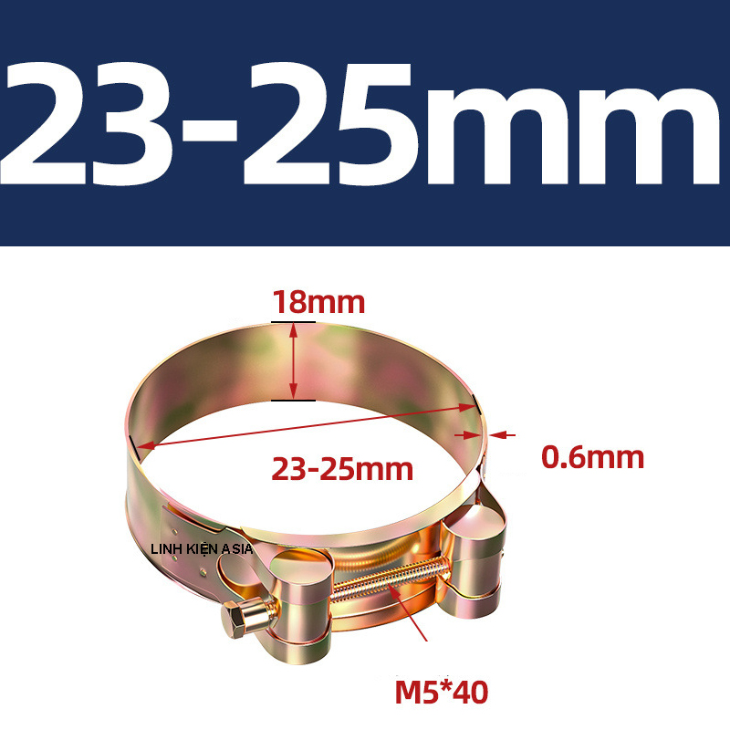 Vòng siết ống mạ kẽm chắc chắn, kẹp ống chịu lực sắt dày