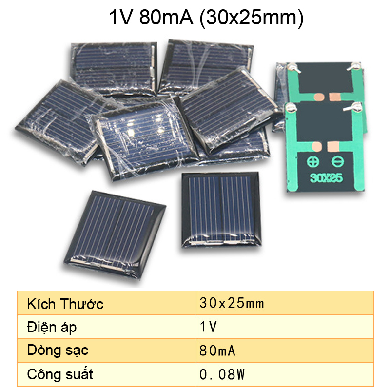 Tấm Pin Năng Lượng Mặt Trời nạp điện 1V/2V/3V/6V solar panel mini