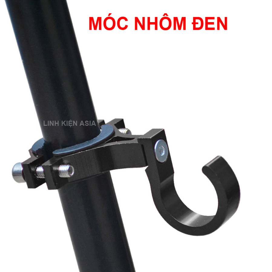 Móc nhôm CNC treo ghi đông xe đạp xe máy có đệm chắc chắn