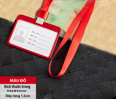 Thẻ bảng tên hợp kim Nhôm và dây đeo rộng 1.5cm cao cấp