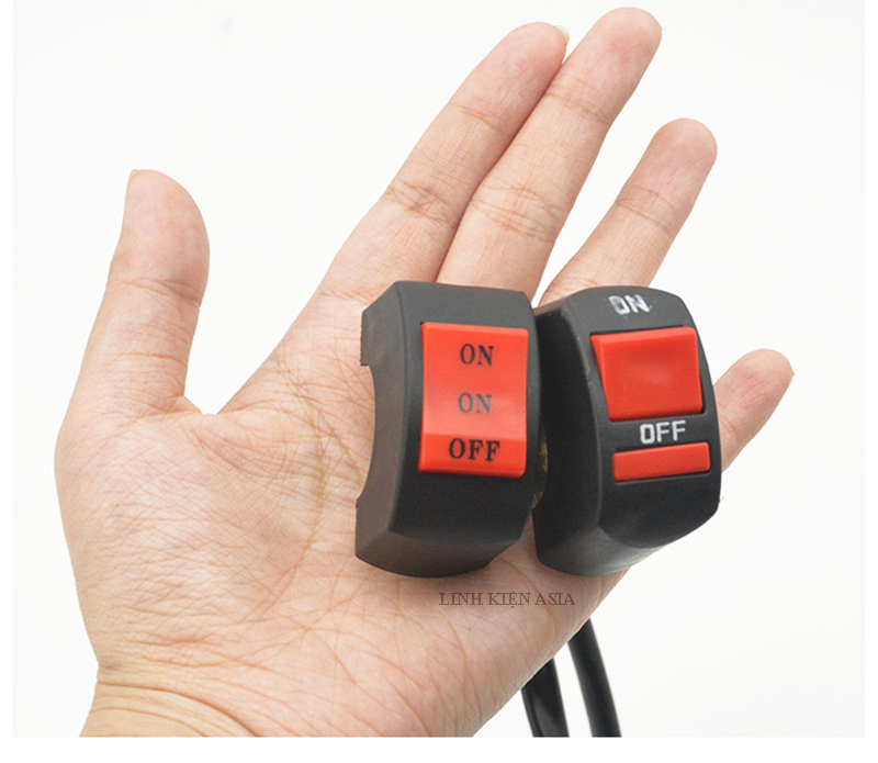 Công tắc đèn pha xe máy, công tắc 2 nấc/ 3 nấc gắn ghi đông xe đạp điện, xe mô tô