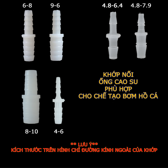 Khớp nối ống nhựa hình tháp chia ống nước máy bơm mini, máy bơm oxy ( GIÁ CHO 1 KHỚP)
