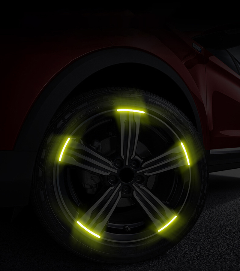 Combo 20 miếng dán decal phản quang bánh xe máy, xe ô tô