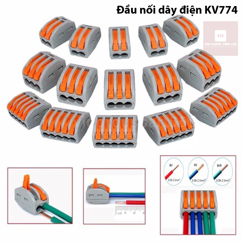 Combo 5-10 đầu nối dây điện KV774 CH2 tiện dụng an toàn
