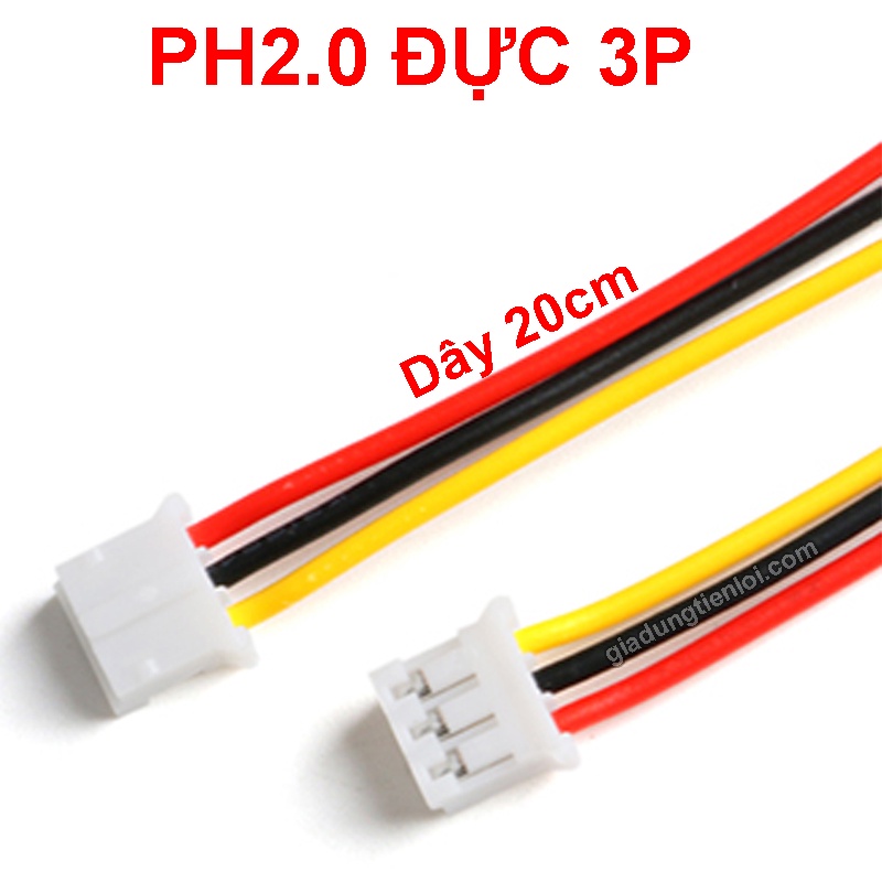 Cáp điện tử PH2.0 2P 3P - dây dài 20CM