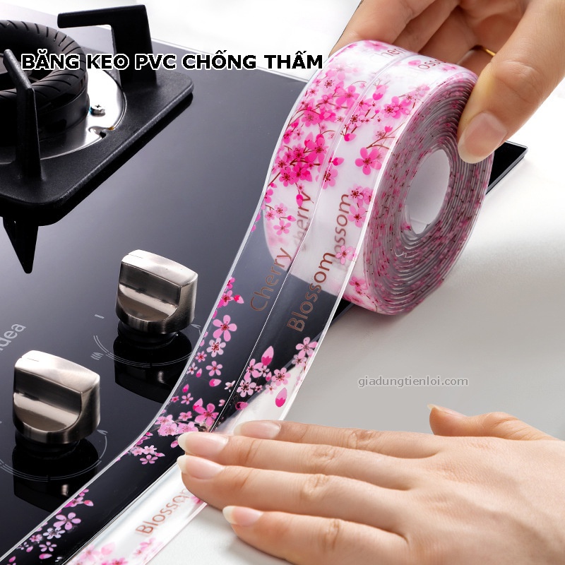 Băng keo PVC rộng 3.8CM chống thấm và chống nấm mốc nhà bếp
