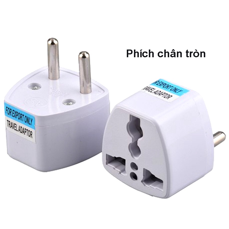 Phích cắm chuyển đổi điện từ 3 chân sang 2 chân nguồn 220V
