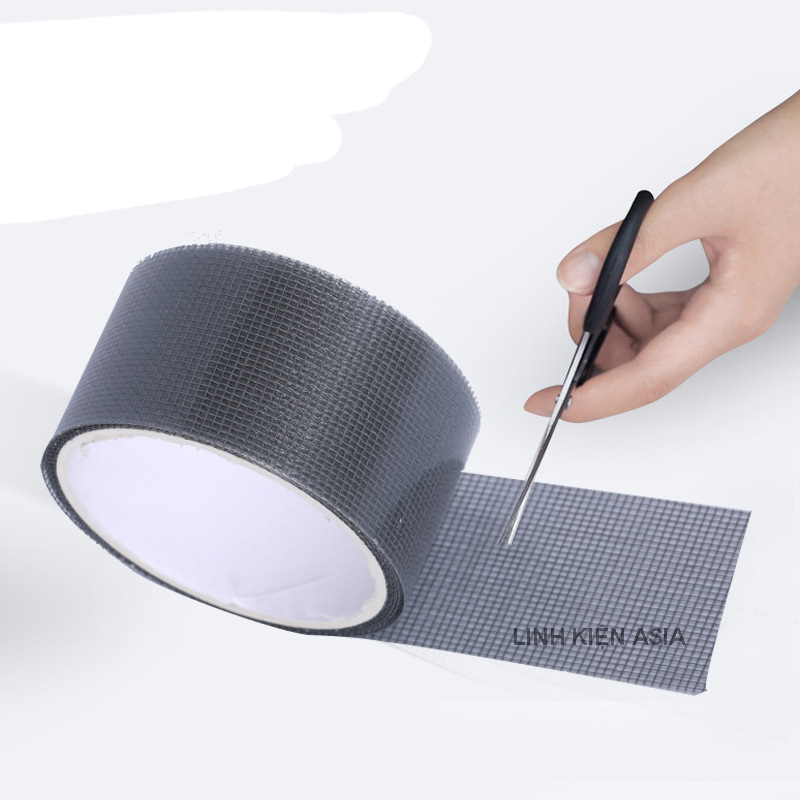 Băng keo lưới vá cửa sổ chống muỗi và côn trùng bản rộng 5cm dài 2 mét