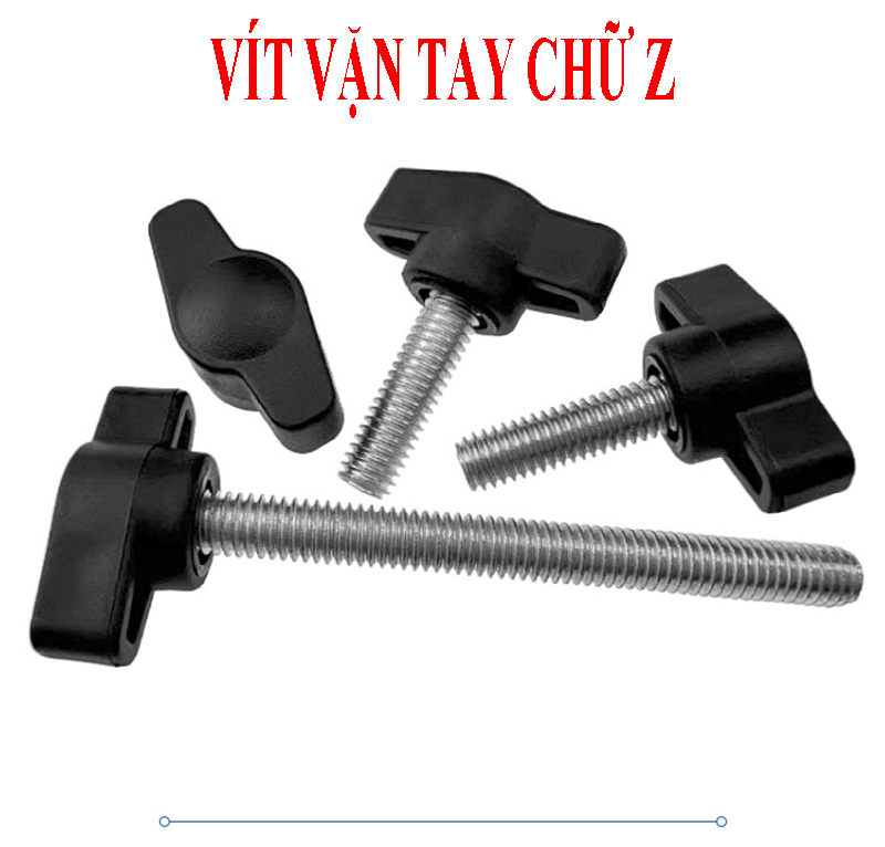 Bulong vặn đầu chữ Z Núm vặn điều chỉnh Vít tay cầm đầu nhựa hình chữ T