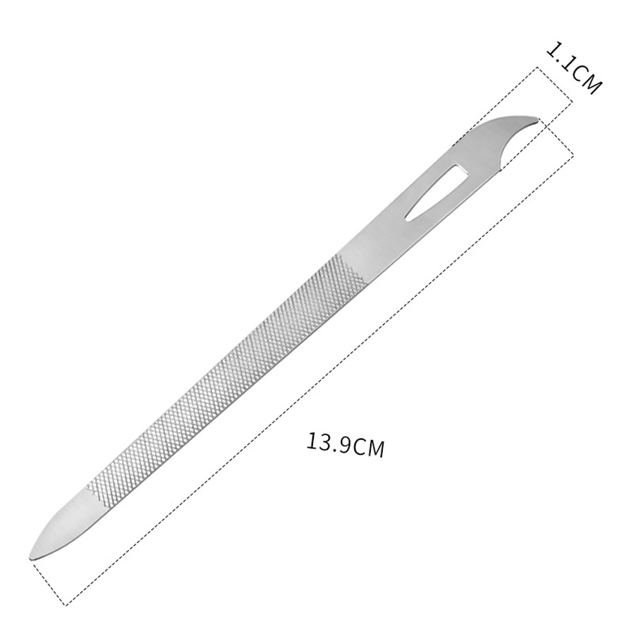 Dụng cụ làm móng, dũa móng tay bằng lưới thép vảy cá không gỉ hai mặt